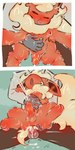 1:2 bareback bestiality bodily_fluids circumcised comic cum cum_drip cum_in_ass cum_inside cum_while_penetrated cumshot dripping duo eeveelution ejaculation english_text feral feral_penetrated flareon floofyskydraws generation_1_pokemon genital_fluids genitals hi_res holding_another human human_on_feral humanoid_genitalia humanoid_genitalia_on_feral humanoid_penis humanoid_penis_on_feral interspecies larger_human larger_male male male/male male_feral male_human mammal nintendo open_mouth penetration penis pokemon pokemon_(species) pokephilia size_difference smaller_feral smaller_male smaller_penetrated spread_legs spreading text tongue tongue_out