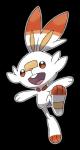 2019 absurd_res alpha_channel ambiguous_gender anthro buckteeth feet full-length_portrait fur generation_8_pokemon happy hi_res lagomorph mammal narrow_hips nintendo official_art on_one_leg open_mouth orange_eyes pokemon pokemon_(species) portrait scorbunny semi-anthro simple_background smile solo standing teeth thigh_gap thin_calves thin_legs thin_thighs transparent_background unknown_artist white_body white_fur