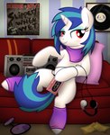 Rating: q
ID: 5233866
Date: 2024-12-09 23:52:47 -0500
Status: active
Score: 25
absurd_res album_cover blue_eyeshadow blue_hair blue_tail blush bon_jovi boombox brand_parody cassette_player clothing cover electronics equid equine europe_(band) eyeshadow eyewear female feral friendship_is_magic furniture glasses glasses_off hair hasbro headphones hi_res horn icaron leg_warmers legwear looking_at_viewer makeup mammal multicolored_hair multicolored_tail my_little_pony mythological_creature mythological_equine mythology on_sofa pillow pink_pillow portable_music_player purple_scarf red_eyes red_sofa scarf sitting sitting_on_sofa smile smiling_at_viewer sofa solo sony_corporation sony_walkman striped_wall suggestive suggestive_pose tail ticket unicorn vinyl_record vinyl_scratch_(mlp) white_body wired_headphones post #5233866