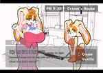 age_difference anthro big_breasts breast_size_difference breasts clothing cream_the_rabbit daughter_(lore) dress duo english_text eyelashes female furniture huge_breasts lagomorph larger_female leporid looking_at_viewer mammal michiyoshi mother_(lore) mother_and_child_(lore) mother_and_daughter_(lore) older_female parent_(lore) parent_and_child_(lore) parent_and_daughter_(lore) pillow pupils rabbit sega size_difference smaller_female smile sofa sonic_the_hedgehog_(series) text vanilla_the_rabbit younger_female