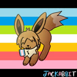 2024 :3 animated black_nose brown_body brown_fur chest_tuft countershading digital_media_(artwork) dipstick_tail eevee english_text feral feral_with_hair flag flag_(object) frame_by_frame fur generation_1_pokemon hair happy ibispaint_(artwork) jackrabbit_(artist) jumping lgbt_pride lgbt_pride_month light lighting markings munchkin_(jackrabbit) nintendo no_sound nonbinary_(lore) paws pokemon pokemon_(species) pride_color_background pride_colors queer_pride_colors raised_paw shaded signature simple_background tail tail_markings tail_motion tailwag text trans_(lore) trans_man_(lore) transgender_pride_colors tuft webm