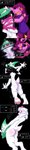 absurd_res assisted_exposure blush bodily_fluids body_blush bovid butt butt_blush caprine clothing comic covering covering_crotch deltarune dialogue dinosaur dizzy dromaeosaurid embarrassed eyewear frist44 glasses goat hat headgear headwear hi_res long_image mammal monster paws prehistoric_species ralsei reptile ribbons scalie scarf smile spinning susie_(deltarune) sweat tall_image theropod undertale_(series) wrapping