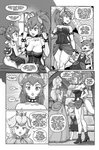 animal_humanoid big_breasts black_and_white bowser bowser_jr. bowsette_meme breasts brick_wall clothing collar comic crown daughter_(lore) dialogue dragon dragon_humanoid dress english_text female footwear group headgear hi_res high_heels horn human humanoid mammal mario_bros meme monochrome mother_(lore) mother_and_child_(lore) mother_and_daughter_(lore) mythological_creature mythological_scalie mythology nintendo parent_(lore) parent_and_child_(lore) parent_and_daughter_(lore) pencils_(artist) princess_peach scalie shell shoes spiked_collar spikes super_crown tail text wall_(structure) window