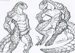 animal_genitalia genital_slit genitals hand_on_leg hand_on_penis hand_on_thigh hi_res ket-dawnatsunset knot knotted_penis knotted_tapering_penis lizardman looking_at_viewer male male/male markings multiple_poses on_rock overlord_(series) penis pose presenting presenting_penis presenting_slit rock scalie seductive sitting sitting_on_rock sketch spread_legs spreading tail tapering_penis tattoo traditional_media_(artwork) tribal tribal_markings tribal_tattoo