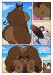 absurd_res anthro anthro_on_anthro anthro_penetrated anthro_penetrating anthro_penetrating_anthro anus areola arm_hair ass_up back_muscles balls barazoku barbell_piercing beach benji_(edosoaris) big_balls big_butt big_muscles big_penis body_hair bovid bovine butt canid canine canis cattle clothed clothing comic dialogue digital_media_(artwork) domestic_dog domino_dalmatian domino_marino duo english_text eye_roll fur genitals hat headgear headwear hi_res horn huge_balls huge_butt huge_hips huge_muscles huge_penis hyper hyper_balls hyper_genitalia hyper_muscles hyper_penis interspecies kamui_behemoth larger_male larger_penetrated looking_pleasured male male/male male_penetrated male_penetrating male_penetrating_male mammal markings muscular muscular_anthro muscular_male muscular_thighs nipple_barbell nipple_piercing nipples oral oral_penetration pecjob pecs penetration penile penile_penetration penis piercing presenting presenting_anus presenting_hindquarters sex size_difference smaller_male speech_bubble spots spotted_body spotted_fur tail text thong thong_only topless underwear underwear_only vein veiny_penis wide_hips