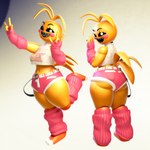 Rating: s
ID: 5639289
Date: 2025-06-13 10:01:34 -0400
Status: pending
Score: 23
1:1 2024 3_toes 3d_(artwork) 4_fingers animatronic anthro arm_warmers armwear avian beakless belt biped bird black_sclera bottomwear breasts bunnybox0_0 cheek_markings chicken claws clothed clothing crop_top cupcake_(fnaf) curved_tail digital_media_(artwork) eyebrows eyelashes facial_markings feathers feet female female_anthro fingers five_nights_at_freddy's five_nights_at_freddy's_2 fully_clothed galliform gallus_(genus) gradient_background grey_teeth head_markings hi_res leg_warmers legwear looking_at_viewer looking_back looking_back_at_viewer machine markings midriff monotone_tail multiple_images navel non-mammal_breasts orange_feet phasianid pink_arm_warmers pink_armwear pink_bottomwear pink_clothing pink_leg_warmers pink_shorts plantigrade rear_view robot scottgames sharp_teeth shirt shorts simple_background solo tail tail_feathers teeth text text_on_clothing text_on_shirt text_on_topwear three-quarter_view toe_claws toes topwear toy_chica_(fnaf) tuft white_belt white_eyes white_toes post #5639289