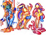 absurd_res anthro arms_tied bad_dragon ball_hood bdsm big_tail bitchsuit blue_body bodily_fluids bondage bondage_gear bound chicken-wing_tied claws drone drooling eyeless fake_ears fake_rabbit_ears frogtied genitals goo-connected_lips goo_transformation group hi_res humanoid imminent_urethral_penetration knee_spikes leg_spikes legs_tied lizard lock_symbol male male/male melting muzzle_(object) muzzled null_bulge orange_body orange_goo penis pervnamedregazz prosthetic prosthetic_arm prosthetic_limb reptile saliva scalie sequence sex_toy sharp_fingers sharp_teeth smile smirk spikes spikes_(anatomy) stan_(bad_dragon) symbol tail tail_bondage tail_tied teeth thick_penis traditional_media_(artwork) transformation transformation_sequence trio