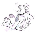 Rating: q
ID: 5549467
Date: 2025-05-04 21:06:12 -0400
Status: active
Score: 0
blush ears_up exclamation_point fur guide_lines hair hi_res lagomorph leporid looking_at_viewer looking_back male mammal markings nude p_rindustries rabbit simple_background sitting solo spots spotted_body spotted_fur surprised_expression whisker_spots white_background post #5549467