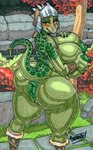 2024 4_fingers anthro anus areola argonian armor bethesda_game_studios big_anus big_areola big_breasts big_butt black_eyes boots breasts bubble_butt butt claws clothing curvy_figure detailed_background eyelashes female finger_claws fingers footwear from-deepest-fathoms genitals graphite_(artwork) green_body green_scales headgear helmet hi_res huge_areola huge_breasts huge_butt huge_hips huge_thighs long_tail looking_at_viewer looking_back looking_back_at_viewer marker_(artwork) microsoft nipples nude nude_anthro nude_female outside parasitedeath pencil_(artwork) plump_labia pussy scales scalie sharp_teeth shoes skyrim smile solo spiked_tail spikes spikes_(anatomy) tail teeth the_elder_scrolls thick_thighs traditional_media_(artwork) voluptuous wide_hipped_anthro wide_hipped_female wide_hips yellow_sclera