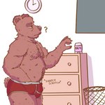 1:1 anthro bear body_hair bulge clothing deodorant hi_res male mammal musk muskpit nipple_piercing nipples piercing scratching scratching_balls scratching_crotch scratching_self solo underwear