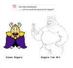 anthro asgore_dreemurr beard belly blonde_hair body_hair boss_monster_(undertale) bottomwear bovid bulge cape caprine chest_hair claws clothed clothing crown denim denim_bottomwear denim_clothing digital_media_(artwork) english_text facial_hair flower fur hair hand_on_hip headgear holding_flower holding_object horn jeans long_ears looking_at_viewer male mammal mature_anthro mature_male musclegut muscular muscular_male on_model pants pixel_(artwork) plant simple_background sirartwork smile solo text toothy_grin toothy_smile tumblr undertale undertale_(series) white_body white_fur