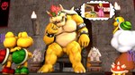 16:9 angry anthro areola belly big_belly big_breasts blonde_hair blue_eyes bowser breasts chair cobaltapple cross-popping_vein crown digital_media_(artwork) eyewear female furniture goomba group hair headgear hi_res horn human kabalmystic_(artist) koopa lakitu lakitu's_cloud male mammal mario_bros muscular nintendo nipples nude pregnant pregnant_female princess_peach reptile scalie shell sitting spikes throne widescreen