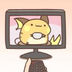 1:1 2018 container controller cup electronics female generation_1_pokemon low_res nintendo pokemon pokemon_(species) raichu rairai-no26-chu remote_control simple_background solo television