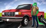 alligator alligatorid anthro cregon crocodile crocodilian f-150 ford hi_res light_truck male pickup_truck reptile scalie sinister-jordex solo truck_(vehicle) vehicle