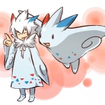 1:1 alternate_species clothing cosplay dress duo feral generation_4_pokemon hair hitec human humanized long_hair male mammal nintendo pokemon pokemon_(species) togekiss white_hair