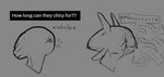 ambiguous_gender animal_noises antennae_(anatomy) anthro black_text breath chirping earless english_text eyeless fangs grey_background greyscale gums headshot_portrait inhale ishmael_(core34) line_art monochrome monster noseless open_mouth portrait question_mark simple_background sketch solo sound_effects speech_bubble teeth text text_box thecore34 unusual_anatomy unusual_mouth white_text