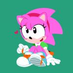 1:1 absurd_res amy_rose anthro bottomwear classic_amy_rose classic_sonic_(universe) clothing conditional_dnp eulipotyphlan female footwear fur gaturo heart_symbol hedgehog hi_res mammal pink_body pink_fur sega shoes skirt solo sonic_the_hedgehog_(series) thin_calves young