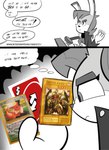 absurd_res anthro bootleg card_game comic dialogue duel_disk duel_monster_cards english_text female gaming hi_res jelly-limos lagomorph leporid mammal meme meme_face millennium_puzzle nintendo pokemon pokemon_tcg rabbit sebaku solo text trading_card_game uno_card uno_reverse_card yu-gi-oh! yugi_muto