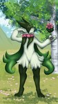 4k 9:16 absurd_res ambiguous_gender anthro digital_media_(artwork) fur generation_9_pokemon green_body hi_res meowscarada nintendo pokemon pokemon_(species) riuzzaki solo