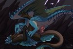 anal anal_penetration animal_genitalia anus azura_(arandomrathalos) blue_body blue_scales brown_body brown_scales capcom dragon duo endermoonfur erection european_mythology feral feral_on_feral feral_penetrated feral_penetrating feral_penetrating_feral flying_wyvern from_front_position genital_slit genitals hi_res kissing knot knotted_penis male male/male male_penetrated male_penetrating male_penetrating_male mating_press monster_hunter mythological_creature mythological_scalie mythology novera penetration penis pink_anus pink_knot pink_penis purple_penis raised_tail rath_wyvern rathalos rock_drake scales scalie sex tail tail_anus thick_tail ventral_scales western_dragon white_body white_scales wyvern