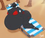 Rating: q
ID: 5600299
Date: 2025-05-26 16:58:38 -0400
Status: active
Score: 19
absurd_res anthro bathory_black_(therealnarrowjungle) beach_chair belly big_belly big_breasts bikini bikini_bottom bikini_top black_body black_fur black_hair bovid breasts buckteeth butt caprine chair chango-tan clothing detailed_background erect_nipples eyewear eyewear_on_head female fur furniture glistening glistening_belly glistening_body glistening_breasts glistening_butt goat hair hand_on_belly hand_on_cheek hand_on_face hand_on_own_belly hand_on_own_face hi_res hooves horn huge_belly hyper hyper_belly hyper_pregnancy lounge_chair lying mammal navel neck_tuft nipple_outline nipples on_side outie_navel palms pregnant pregnant_anthro pregnant_female reclining red_eyes sand short_hair smile smiling_at_viewer solo sunglasses sunglasses_on_head swimwear teeth thick_thighs tuft two-piece_swimsuit wearing_sunglasses post #5600299