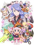 3:4 abra absurd_res arceus azure_flute barry_(pokemon) bibarel bicycle blue_eyes blue_hair bodily_fluids brown_body brown_clothing brown_fur brown_hair brown_hat brown_headwear chibi clefairy clothing cyrus_(pokemon) dawn_(pokemon) dress female flower fur generation_1_pokemon generation_3_pokemon generation_4_pokemon giratina gym_leader hair happy hat headgear headwear heat_rotom hi_res human human_focus jasmine_(pokemon) kissing legendary_pokemon lucas_(pokemon) lucian_(pokemon) male male/male mammal nintendo plant poke_doll pokeball pokedoll pokemoa pokemon pokemon_(species) purple_hair rayquaza riding_on_back rotom sparkles sweat sweatdrop team_galactic vehicle