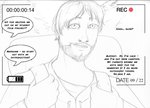 arania backpack beard clothed clothing comic dialogue english_text facial_hair hair human human_focus human_only jack_(tcitw) male mammal not_furry solo text the_cabin_in_the_woods_(arania)