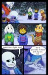 absolutedream absurd_res animated_skeleton asriel_dreemurr bone boss_monster_(undertale) bovid caprine comic comic_sans dialogue digital_media_(artwork) english_text frisk_(undertale) group hi_res human lizard mammal monster_kid papyrus_(undertale) reptile sans_(undertale) scalie skeleton snow text undead undertale undertale_(series)