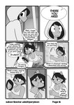 anthro black_and_white breasts charlie_(perpleon) clothing comic dialogue domestic_cat english_text felid feline felis female hi_res hoodie hug mammal monochrome perpleon scar_(perpleon) sibling_(lore) text topwear