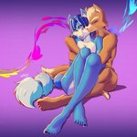 1:1 2024 5_fingers 5_toes absurd_res anthro anthro_on_anthro black_nose blue_body blue_fur blue_hair breasts canid canine canon_couple clothing cuddling duo eyes_closed feet female fingers fox fox_mccloud fur hair hi_res hug humanoid_feet humanoid_hands intimate krystal_(star_fox) leg_markings male male/female mammal markings multicolored_body multicolored_fur navel nintendo nude nude_anthro nude_female nude_male orange_body orange_fur plantigrade romantic romantic_ambiance romantic_couple signature sitting smile star_fox sum5hadow tender thigh_markings toes topwear two_tone_body two_tone_fur white_body white_fur white_hair