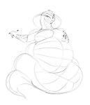 2021 4_claws 4_fingers :3 anthro apode armor belly big_belly big_breasts black_and_white breast_grab breasts claws countershade_face countershade_neck countershade_scales countershade_tail countershade_torso countershading digital_drawing_(artwork) digital_media_(artwork) draconcopode featureless_breasts female female_anthro female_taur finger_claws fingers fondling front_view full-length_portrait grabbing_own_breast hand_on_breast hi_res legless love_handles maddeku monochrome naga narrowed_eyes navel non-mammal_breasts non-mammal_navel obese obese_anthro obese_female obese_taur overweight overweight_anthro overweight_female overweight_taur portrait reptile rumpy_apode scales scalie self_fondle serpentine simple_background sketch snake snake_hood solo tail taur thick_tail three-quarter_view vambrace viper viper_(x-com) white_background wide_hipped_anthro wide_hipped_female wide_hips x-com