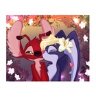 2024 absurd_res accessory alien ambiguous_gender antennae_(anatomy) big_ears blonde_hair brown_eyes chest_tuft dark_end_(stitch!) digital_drawing_(artwork) digital_media_(artwork) disney duo experiment_(lilo_and_stitch) eyes_closed flower flower_in_hair fur hair hair_accessory happy head_tuft heart_symbol hi_res kissing leroy_(lilo_and_stitch) lilo_and_stitch long_ears multicolored_antennae pink_nose plant pupils purple_body purple_fur red_body red_fur red_nose romantic romantic_couple ryuko_rose smile stitch! tuft white_pupils