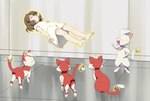 alien alien_abduction child domestic_cat eudetenis felid feline felis female group hi_res male mammal ultra_nyan ultraman_(series) young