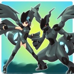 1:1 alternate_species clothing cosplay costume dragon duo female generation_5_pokemon hair human humanized legendary_pokemon mammal mythological_creature mythological_scalie mythology nintendo pokemon pokemon_(species) pokemon_costume ranphafranboise scalie zekrom