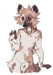 african_wild_dog albino anthro canid canine colored_sketch female hi_res lostgoose mammal pink_eyes sketch solo