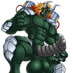 1:1 2023 2_horns 5_fingers abs adjatha armor balls big_balls big_penis black_sclera blonde_hair clawed_fingers cybernetics cyborg erection fingers forehead_gem gem genitals green_body green_skin grey_horn hair hi_res horn horned_humanoid huge_balls huge_penis humanoid machine male mostly_nude muscular muscular_humanoid muscular_male neil_(tits) orc pecs penis sharp_teeth simple_background solo story story_in_description teeth thick_thighs thraggen trials_in_tainted_space tusks unconvincing_armor white_background yellow_eyes