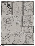 2023 absurd_res animatronic anthro areola asphyxiation avian beakless bent_over big_breasts big_butt bird bodily_fluids breaking_the_fourth_wall breasts bulge butt chicken choking clothing comic crying dialogue digital_media_(artwork) duo english_text female five_nights_at_freddy's five_nights_at_freddy's_2 galliform gallus_(genus) hammerspace hammerspace_breasts hi_res huge_breasts huge_thighs human looking_at_viewer machine male male/female mammal monochrome nipple_piercing nipples non-mammal_breasts open_mouth phasianid piercing question_mark robot scottgames shirt smile tears text thick_thighs tibbs tongue tongue_out topwear toy_chica_(fnaf) wide_hips