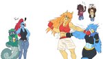 abs anthro athletic athletic_anthro athletic_female avian big_breasts bird boxing boxing_gloves breasts canid canine ceroba_ketsukane cheering clothing clover_(undertale_yellow) female fight fish fox hair handwear human kanako_ketsukane long_hair male mammal marine martlet_(undertale_yellow) mooch_(undertale_yellow) muscular muscular_anthro muscular_female punch punching_face rodent sciurid signirsol sport tree_squirrel undertale undertale_(series) undertale_yellow undyne wide_hips