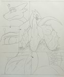 dragon dragons_preggo female feral genitals hi_res hyper hyper_pregnancy imminent_birth mythological_creature mythological_scalie mythology preg_horror pregnant pussy restrained scalie sketch solo tail traditional_media_(artwork) water_break