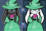 3:2 anthro color_edit colored dark deltarune devluca17 english_text hi_res light ralsei text third-party_edit undertale_(series) winick-lim