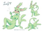 anthro anthrofied areola breasts butt drugs eeveelution espeon feet female fur generation_2_pokemon genitals green_areola green_body green_fur green_nipples hi_res inosagi leaf_(inosagi) marijuana nintendo nipples paws pokemon pokemon_(species) pokemorph pussy red_eyes shiny_pokemon soles solo toes