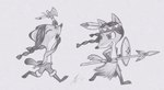 2024 anthro axe beech_marten billy_the_cowboy_hamster biped eyes_closed female gulonine hi_res indian mammal man-do-well marten melee_weapon mustelid musteline polearm shield simple_background solo spear suzie_(billy_the_cowboy_hamster) walking weapon young