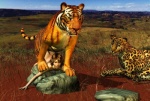 3d_(artwork) bestiality breasts butt chi' digital_media_(artwork) felid female female_on_feral feral genitals grass group human human_on_feral interspecies leopard male male/female mammal nude outside pantherine penetration penis plant realistic_feral sex tail tiger vaginal vaginal_penetration