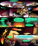 campfire comic dialogue dinosaur dragon dragonscape drekir dromaeosaurid eldritch english_text fantasy female feral forl_(thepatchedragon) gila_(thepatchedragon) group hi_res hiker_(thepatchedragon) jat_(thepatchedragon) magic male mythological_creature mythological_scalie mythology post-apocalyptic prehistoric_species reptile scalie spirit starir tail text thepatchedragon theropod