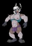 2016 abs absurd_res alpha_channel anthro antlers areola biceps big_biceps big_bulge big_muscles big_pecs biped blush bodily_fluids body_hair bottomwear brown_body brown_skin bulge chest_hair chest_tuft clothing cum cum_drip cum_in_clothing cum_through_clothing deer detailed_bulge digital_media_(artwork) dripping erect_nipples eyebrows full-length_portrait genital_fluids genital_outline genitals green_eyes grey_body grey_horn grey_skin growth hair half-erect hi_res hooves horn huge_muscles male mammal mnty mnty_(character) multicolored_body multicolored_skin muscle_growth muscular muscular_anthro muscular_arms muscular_legs muscular_male navel new_world_deer nipples open_mouth pecs penis penis_base penis_outline pink_nipples pink_penis pink_tongue portrait pose purple_bottomwear purple_clothing reindeer shirt simple_background snout solo standing tank_top teal_clothing teal_topwear teeth thick_thighs tight_clothing tongue topwear torn_clothing transformation tuft vein veiny_muscles veiny_penis wet wet_clothing white_body white_hair white_skin