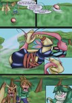 comic dialogue duo dyriuck_kaos female female/female feral generation_3_pokemon generation_4_pokemon generation_5_pokemon hi_res human lopunny mammal milotic nintendo pokemon pokemon_(species) serperior