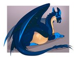 ambiguous_gender ambiguous_prey belly big_belly blackfury blue_body cmitchell digestion digital_media_(artwork) dragon feral fully_inside hi_res male mythological_creature mythological_scalie mythology scalie simple_background slightly_chubby solo tail translucent translucent_body vore wings