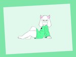 absurd_res anthro cappuchino clothing deltarune eyewear fur glasses hi_res horn male paws pink_eyes pink_horn ralsei robe simple_background sitting solo undertale_(series) white_body white_fur