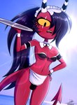 Rating: e
ID: 5579268
Date: 2025-05-17 17:01:47 -0400
Status: active
Score: 54
2023 absurd_res angry bikini black_hair breasts bulge cleavage clothed clothing demon detailed_bulge eye_scar facial_scar genital_outline gynomorph hair hair_over_eye helluva_boss hi_res holding_object holding_tray horn horned_humanoid humanoid imp intersex lens_flare long_hair low-angle_view maid_bikini maid_uniform not_furry outside penis_outline portrait red_body red_skin sallie_may_(helluva_boss) scar sea skimpy_bikini sky small_breasts solo spade_tail sun swimwear tail tailed_humanoid teeth the-butcher-x three-quarter_portrait tooth_gap trans_(lore) trans_woman_(lore) two-piece_swimsuit uniform water yellow_sclera post #5579268