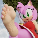 2024 3d_(artwork) accessory amy_rose anthro barefoot clothed clothing digital_media_(artwork) dress eulipotyphlan feet female foot_fetish foot_focus gloves green_eyes hair hair_accessory hairband handwear hedgehog hi_res mammal multicolored_body open_mouth pink_body pink_hair sega soles solo sonic_the_hedgehog_(series) twintails3d two_tone_body